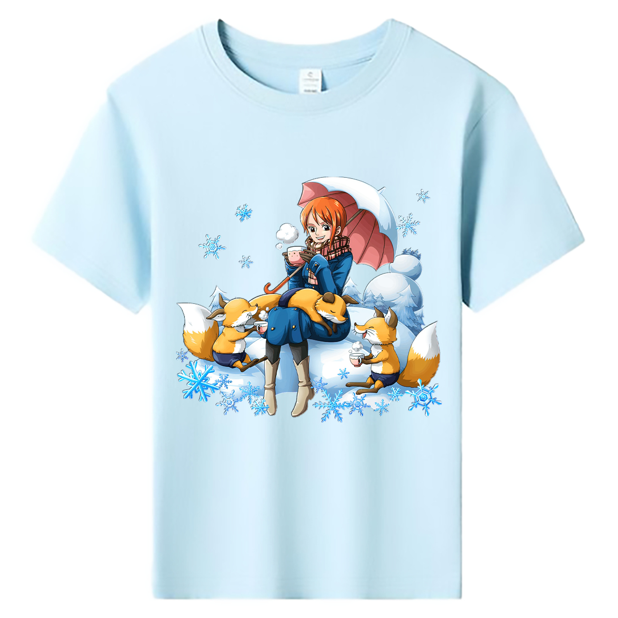 （画像用） ワンピース ナミ ONE PIECE Nami 綿100％キッズTシャツ（フロントプリント）
